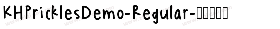 KHPricklesDemo-Regular字体转换