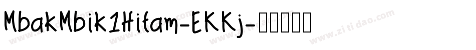 MbakMbik1Hitam-EKKj字体转换