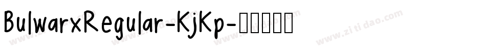 BulwarxRegular-KjKp字体转换