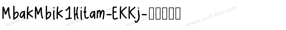 MbakMbik1Hitam-EKKj字体转换