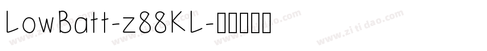 LowBatt-z88KL字体转换
