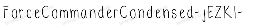 ForceCommanderCondensed-jEZKl字体转换