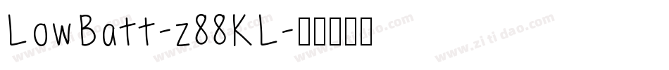 LowBatt-z88KL字体转换