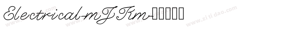 Electrical-mJKm字体转换