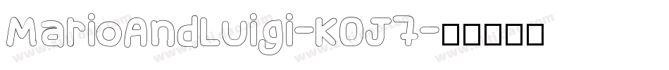 MarioAndLuigi-K0J7字体转换