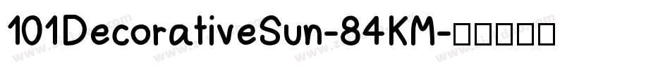 101DecorativeSun-84KM字体转换