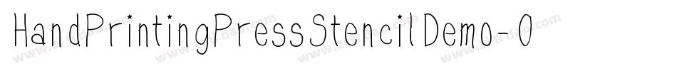 HandPrintingPressStencilDemo-OnjA字体转换