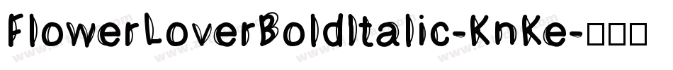 FlowerLoverBoldItalic-KnKe字体转换