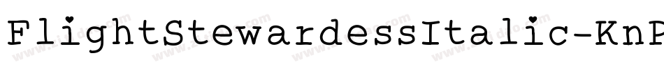 FlightStewardessItalic-KnPe字体转换