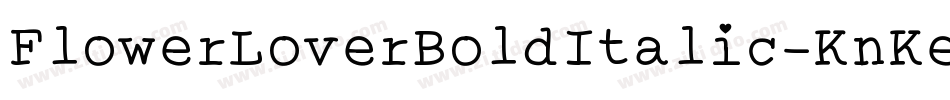 FlowerLoverBoldItalic-KnKe字体转换
