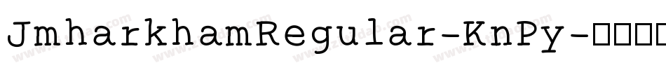 JmharkhamRegular-KnPy字体转换