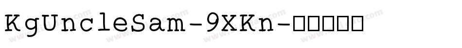 KgUncleSam-9XKn字体转换