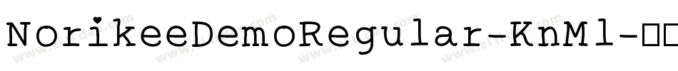 NorikeeDemoRegular-KnMl字体转换