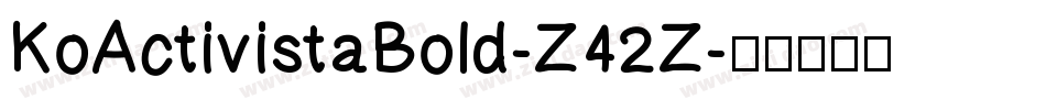 KoActivistaBold-Z42Z字体转换