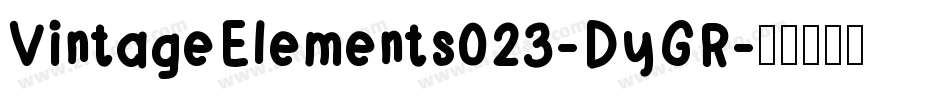 VintageElements023-DyGR字体转换