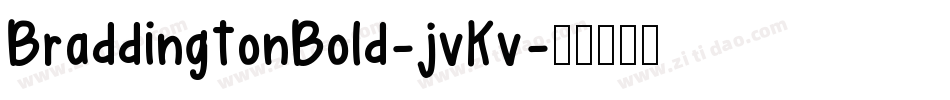 BraddingtonBold-jvKv字体转换