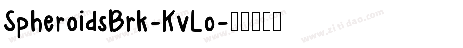 SpheroidsBrk-KvLo字体转换