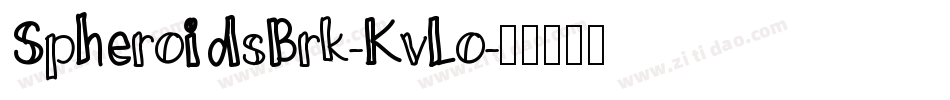 SpheroidsBrk-KvLo字体转换