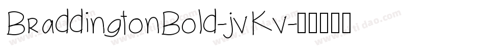 BraddingtonBold-jvKv字体转换