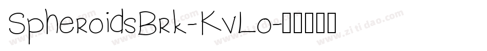 SpheroidsBrk-KvLo字体转换