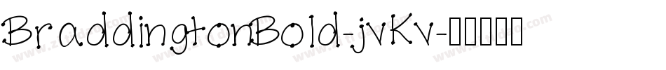 BraddingtonBold-jvKv字体转换