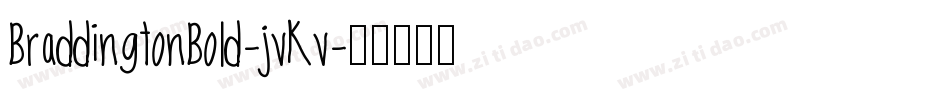 BraddingtonBold-jvKv字体转换