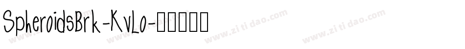 SpheroidsBrk-KvLo字体转换