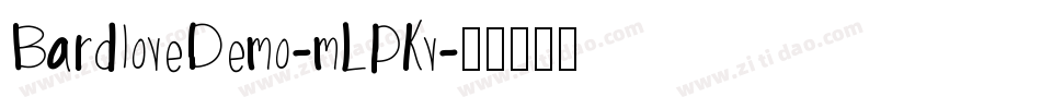 BardloveDemo-mLPKv字体转换