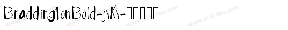 BraddingtonBold-jvKv字体转换