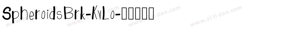 SpheroidsBrk-KvLo字体转换