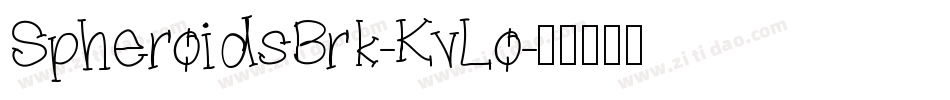 SpheroidsBrk-KvLo字体转换