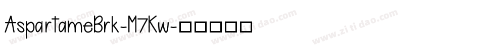 AspartameBrk-M7Kw字体转换