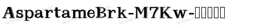 AspartameBrk-M7Kw字体转换