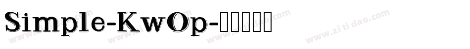 Simple-KwOp字体转换