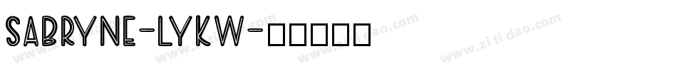 Sabryne-lyKw字体转换