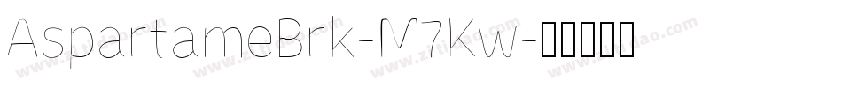 AspartameBrk-M7Kw字体转换
