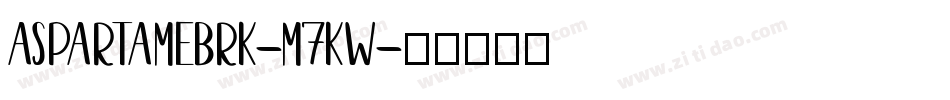AspartameBrk-M7Kw字体转换