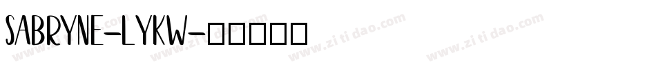 Sabryne-lyKw字体转换