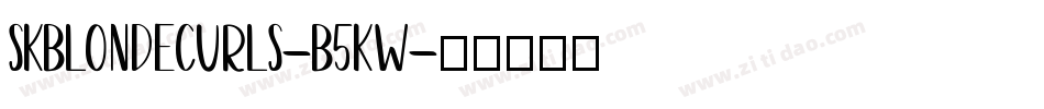 Skblondecurls-B5Kw字体转换