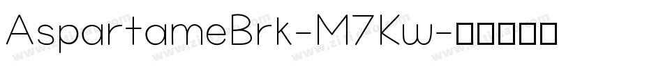 AspartameBrk-M7Kw字体转换