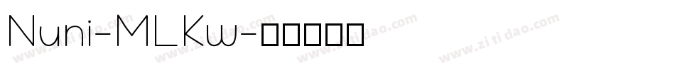 Nuni-MLKw字体转换