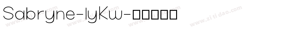 Sabryne-lyKw字体转换
