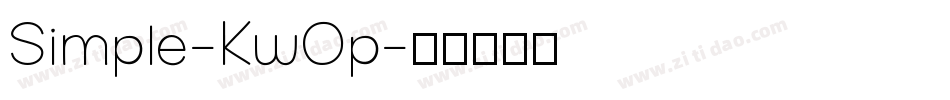 Simple-KwOp字体转换