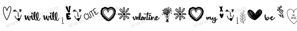 HappyValentinesDay-YrO4字体转换