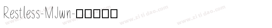 Restless-MJwn字体转换