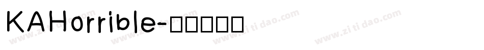 KAHorrible字体转换