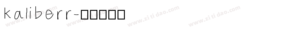 kaliberr字体转换