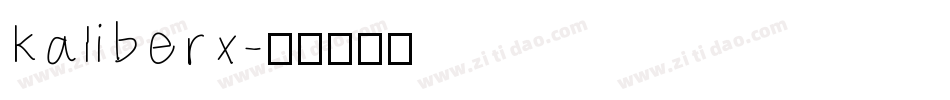 kaliberx字体转换