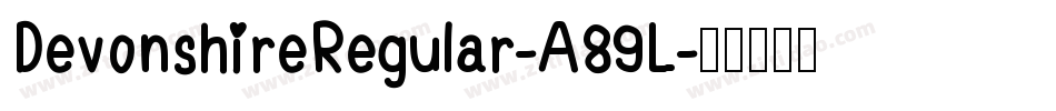 DevonshireRegular-A89L字体转换
