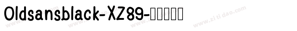 Oldsansblack-XZ89字体转换